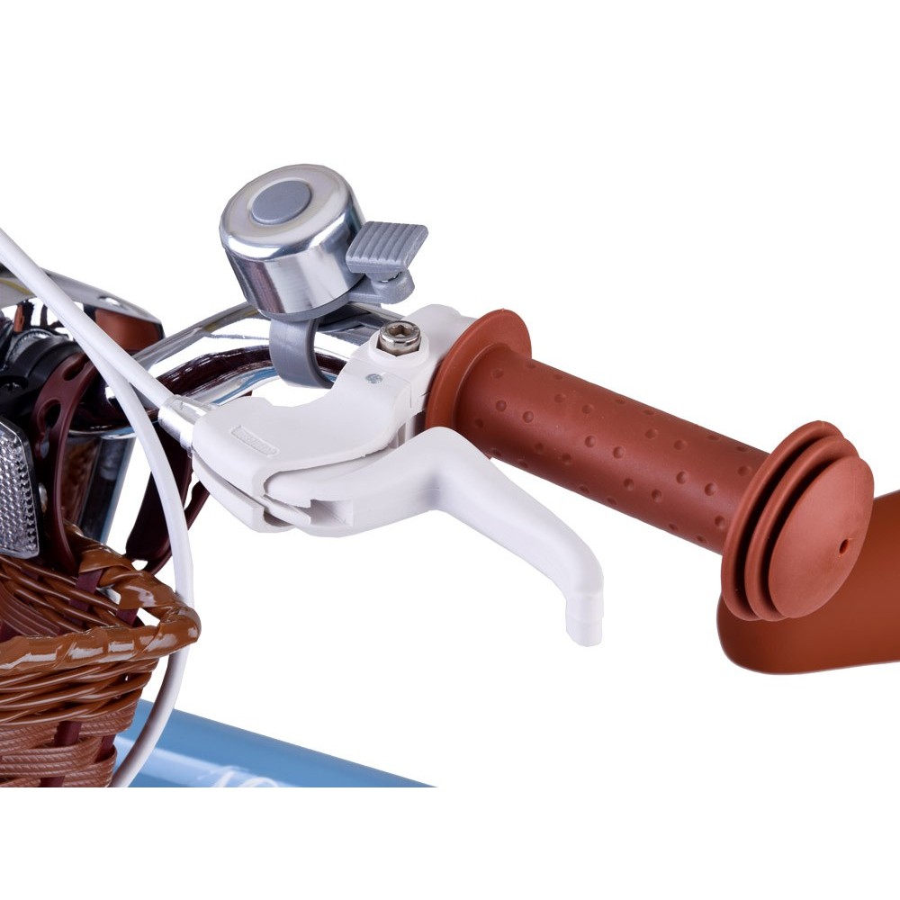 RoyalBaby Detský Bicykel RETRO MACARON 16" s košíkom a zvončekom, modrý