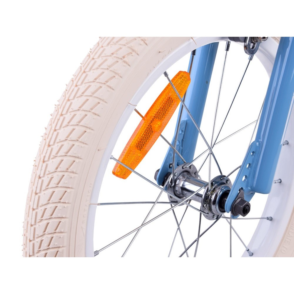 RoyalBaby Detský Bicykel RETRO MACARON 16" s košíkom a zvončekom, modrý