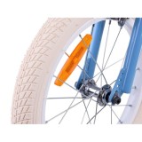 RoyalBaby Detský Bicykel RETRO MACARON 16" s košíkom a zvončekom, modrý