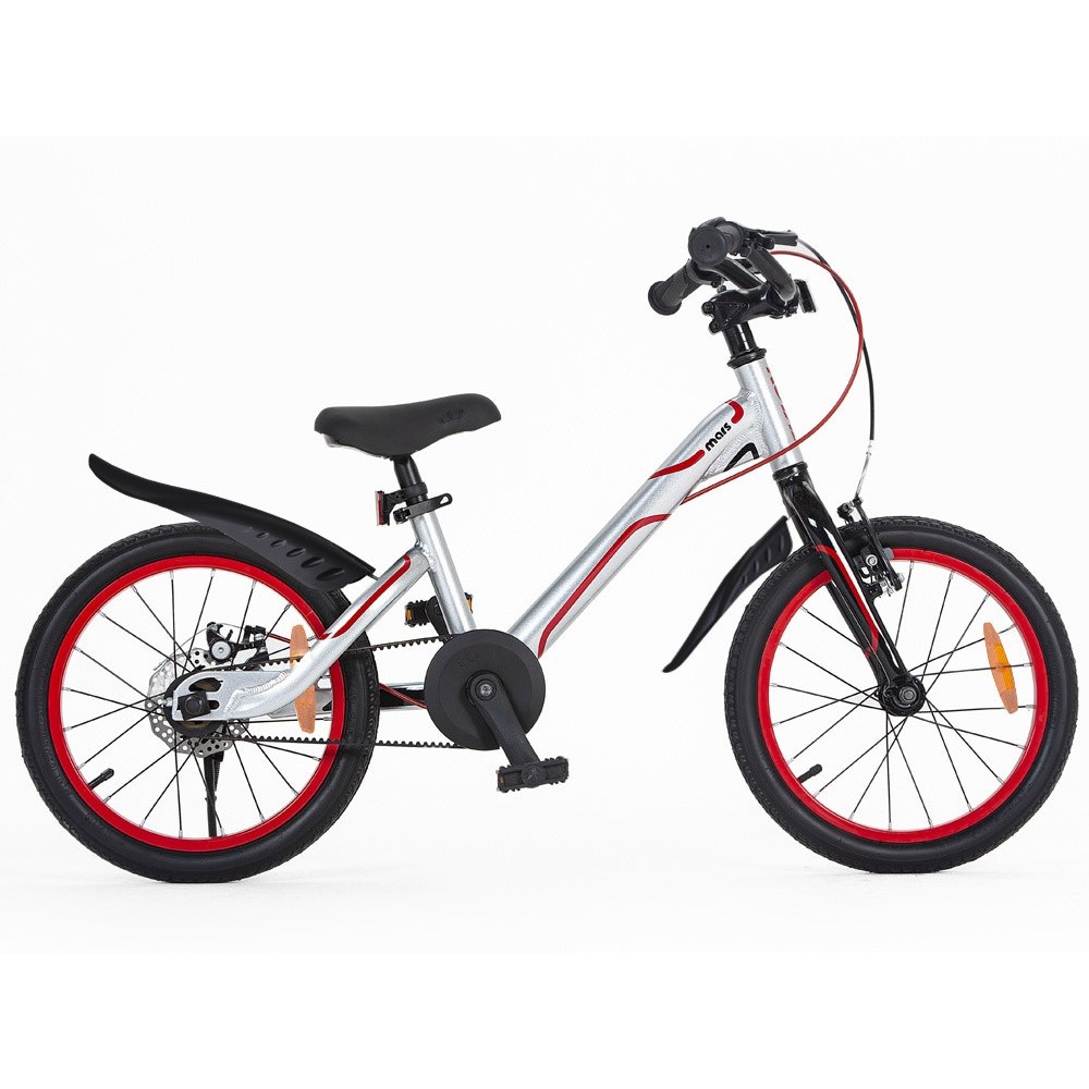 RoyalBaby Hliníkový Detský Bicykel Mars 16" so zvončekom, váha iba 7,25kg, strieborný