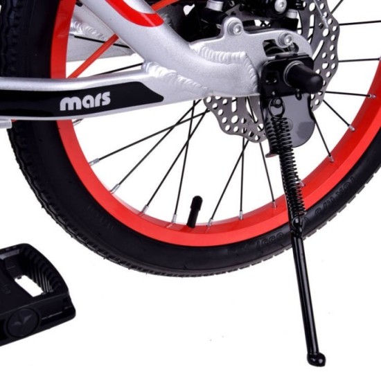 RoyalBaby Ultra ĽAHKÝ Hliníkový Detský Bicykel 18" Mars so zvončekom, váha bicykla 8,2kg, strieborný
