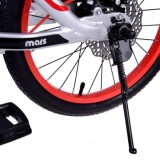 RoyalBaby Ultra ĽAHKÝ Hliníkový Detský Bicykel 18" Mars so zvončekom, váha bicykla 8,2kg, strieborný