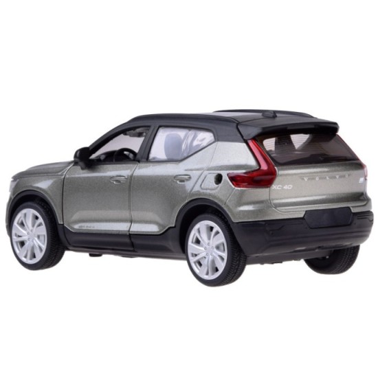 JOKO Kovové autíčko Elektrické Volvo Electric Crossover Volvo XC40 so svetlom a zvukom + Nabíjacia stanica, sivé