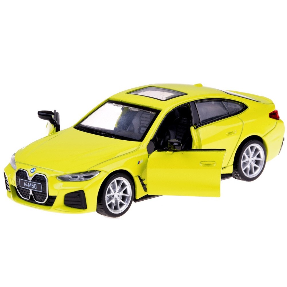 JOKO Kovový Model Auto Elektrické BMW i4 M50 so svetlom a zvukom + NABÍJACIA Stanica + otváracie dvere, zelené
