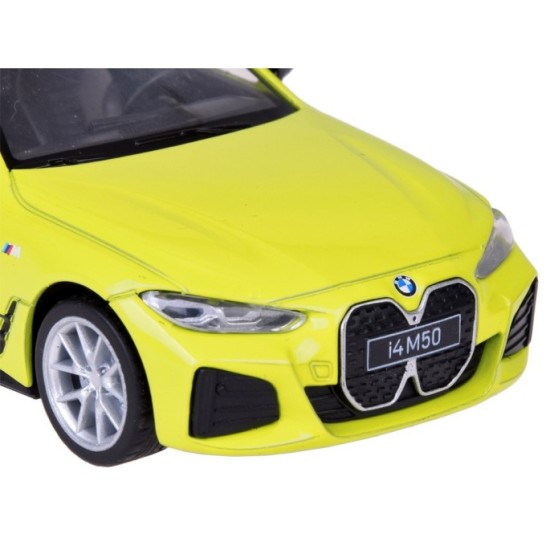 JOKO Kovový Model Auto Elektrické BMW i4 M50 so svetlom a zvukom + NABÍJACIA Stanica + otváracie dvere, zelené