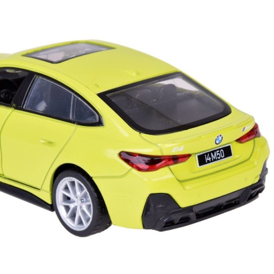 JOKO Kovový Model Auto Elektrické BMW i4 M50 so svetlom a zvukom + NABÍJACIA Stanica + otváracie dvere, zelené
