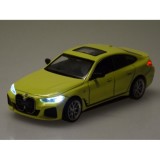 JOKO Kovový Model Auto Elektrické BMW i4 M50 so svetlom a zvukom + NABÍJACIA Stanica + otváracie dvere, zelené