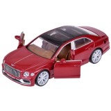 JOKO Kovový Model Elektrické Auto Bentley Flying Spur Hybrid so svetlom a zvukom + NABÍJACIA Stanica + otváracie dvere, bordové