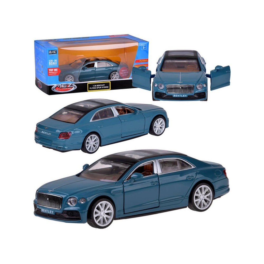 JOKO Kovový Model Auto BENTLEY FLYING SPUR HYBRID 1:38 so svetlom a zvukom, modré