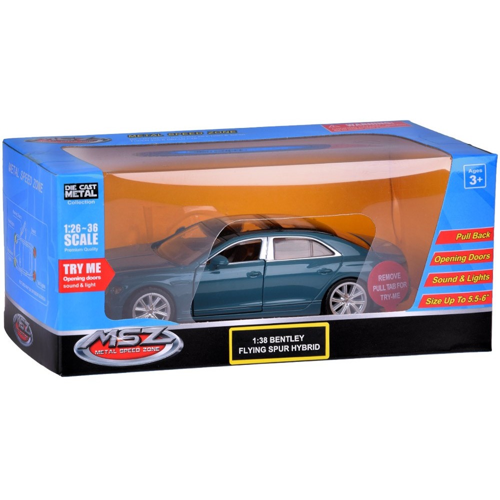 JOKO Kovový Model Auto BENTLEY FLYING SPUR HYBRID 1:38 so svetlom a zvukom, modré