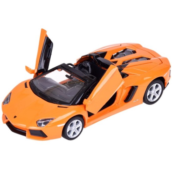 JOKO Kovový Model Auto Lamborghini Aventador Roadster 1:32 so svetlom a zvukom + otváracie dvere, oranžové