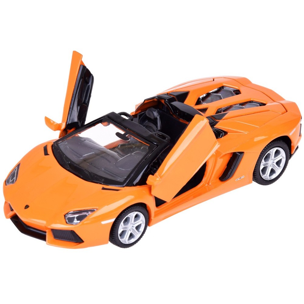 JOKO Kovový Model Auto Lamborghini Aventador Roadster 1:32 so svetlom a zvukom + otváracie dvere, oranžové