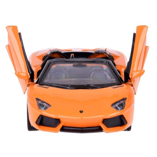 JOKO Kovový Model Auto Lamborghini Aventador Roadster 1:32 so svetlom a zvukom + otváracie dvere, oranžové