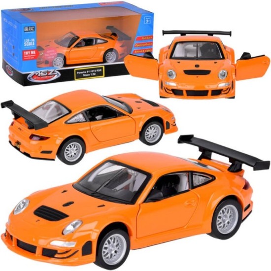 JOKO Kovový Model Auto Porsche 911 GT3 RS 1:32 so svetlom a zvukom + otváracie dvere, oranžové