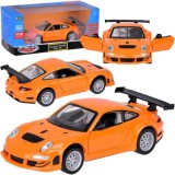 JOKO Kovový Model Auto Porsche 911 GT3 RS 1:32 so svetlom a zvukom + otváracie dvere, oranžové