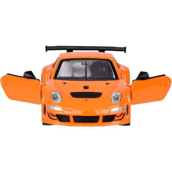 JOKO Kovový Model Auto Porsche 911 GT3 RS 1:32 so svetlom a zvukom + otváracie dvere, oranžové
