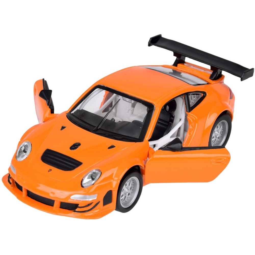 JOKO Kovový Model Auto Porsche 911 GT3 RS 1:32 so svetlom a zvukom + otváracie dvere, oranžové