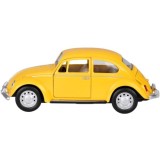 JOKO Kovové Auto Volkswagen Classical Beetle 1967 1:36 so svetlom a zvukom + otváracie dvere, žlté