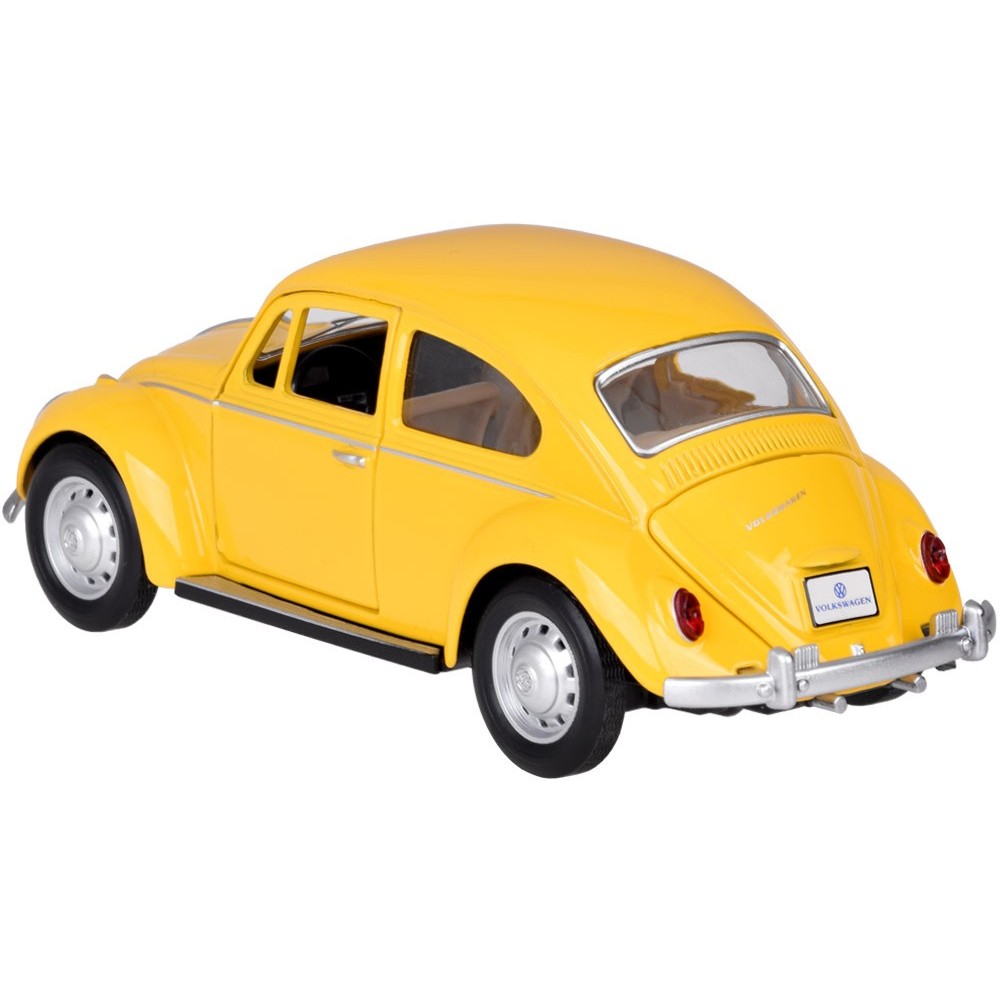 JOKO Kovové Auto Volkswagen Classical Beetle 1967 1:36 so svetlom a zvukom + otváracie dvere, žlté