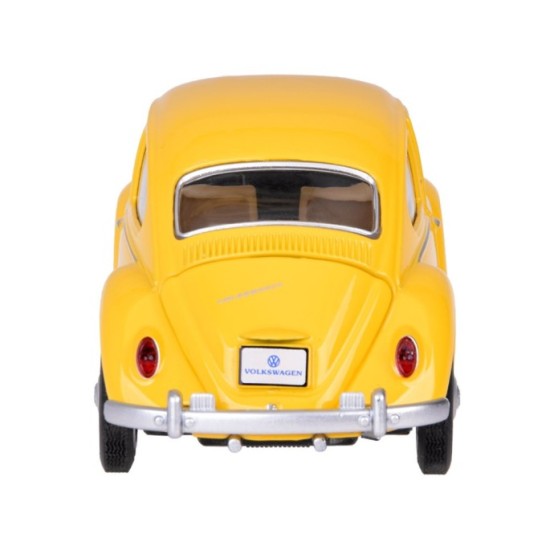 JOKO Kovové Auto Volkswagen Classical Beetle 1967 1:36 so svetlom a zvukom + otváracie dvere, žlté