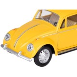 JOKO Kovové Auto Volkswagen Classical Beetle 1967 1:36 so svetlom a zvukom + otváracie dvere, žlté
