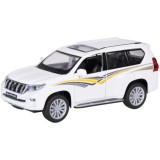 JOKO Kovové Auto TOYOTA LAND CRUISER PRADO SUV so svetlom a zvukom + otváracie dvere, biele