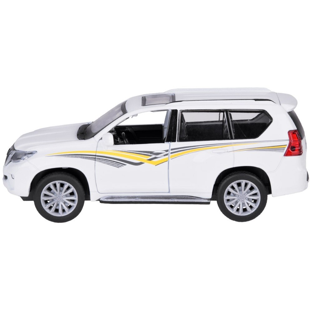 JOKO Kovové Auto TOYOTA LAND CRUISER PRADO SUV so svetlom a zvukom + otváracie dvere, biele