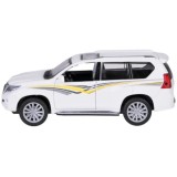 JOKO Kovové Auto TOYOTA LAND CRUISER PRADO SUV so svetlom a zvukom + otváracie dvere, biele