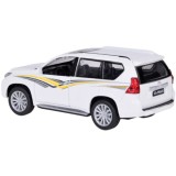 JOKO Kovové Auto TOYOTA LAND CRUISER PRADO SUV so svetlom a zvukom + otváracie dvere, biele