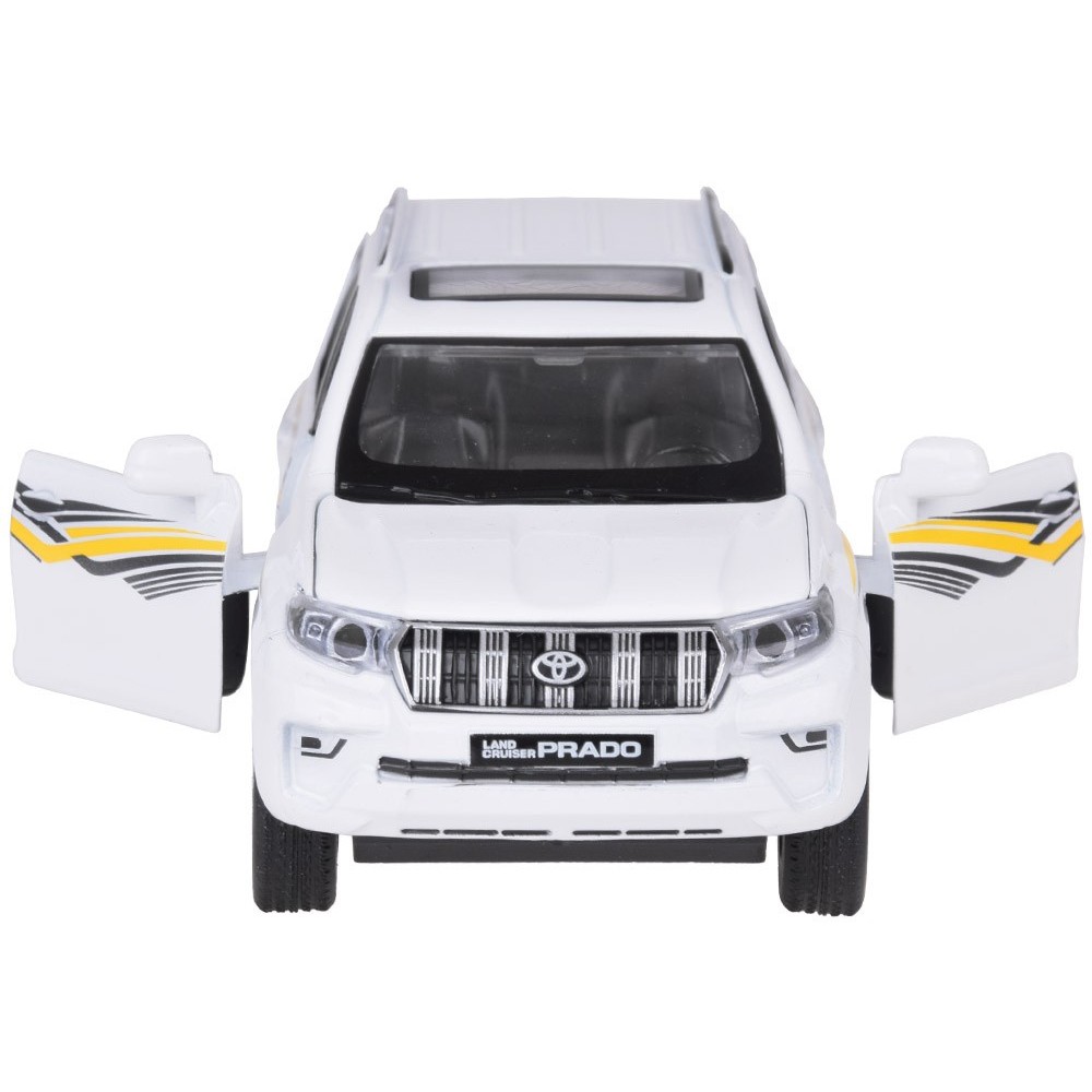 JOKO Kovové Auto TOYOTA LAND CRUISER PRADO SUV so svetlom a zvukom + otváracie dvere, biele