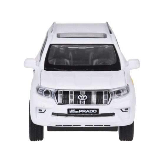 JOKO Kovové Auto TOYOTA LAND CRUISER PRADO SUV so svetlom a zvukom + otváracie dvere, biele