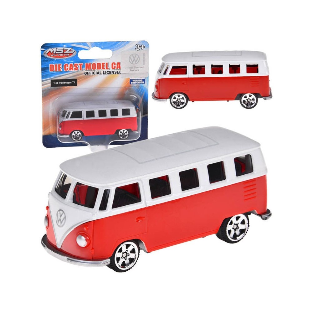 JOKO Kovový Model Auto Volkswagen T1 1:56, červené