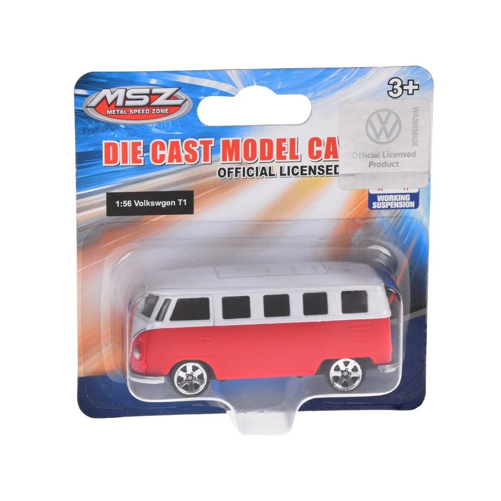 JOKO Kovový Model Auto Volkswagen T1 1:56, červené