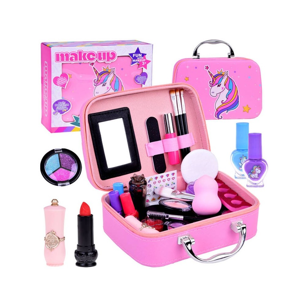 JOKO Detský Kozmetický Kufrík Jednorožec s Make UP sadou + Laky na Nechty, ružový