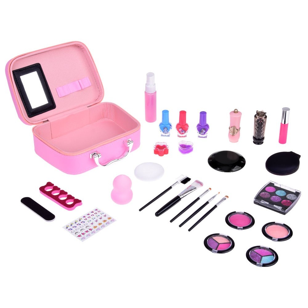 JOKO Detský Kozmetický Kufrík Jednorožec s Make UP sadou + Laky na Nechty, ružový