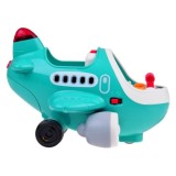 Hola Toys RC Interaktvíne Lietadlo s Pilotom pre Najmenších na diaľkové ovládanie so svetlom a zvukom + otvárací kufor na gombík