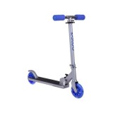 JOKO Skladacia Ľahká Kolobežka s LED Podsvietenými Kolesami, nosnosť 50kg, tmavo modrá