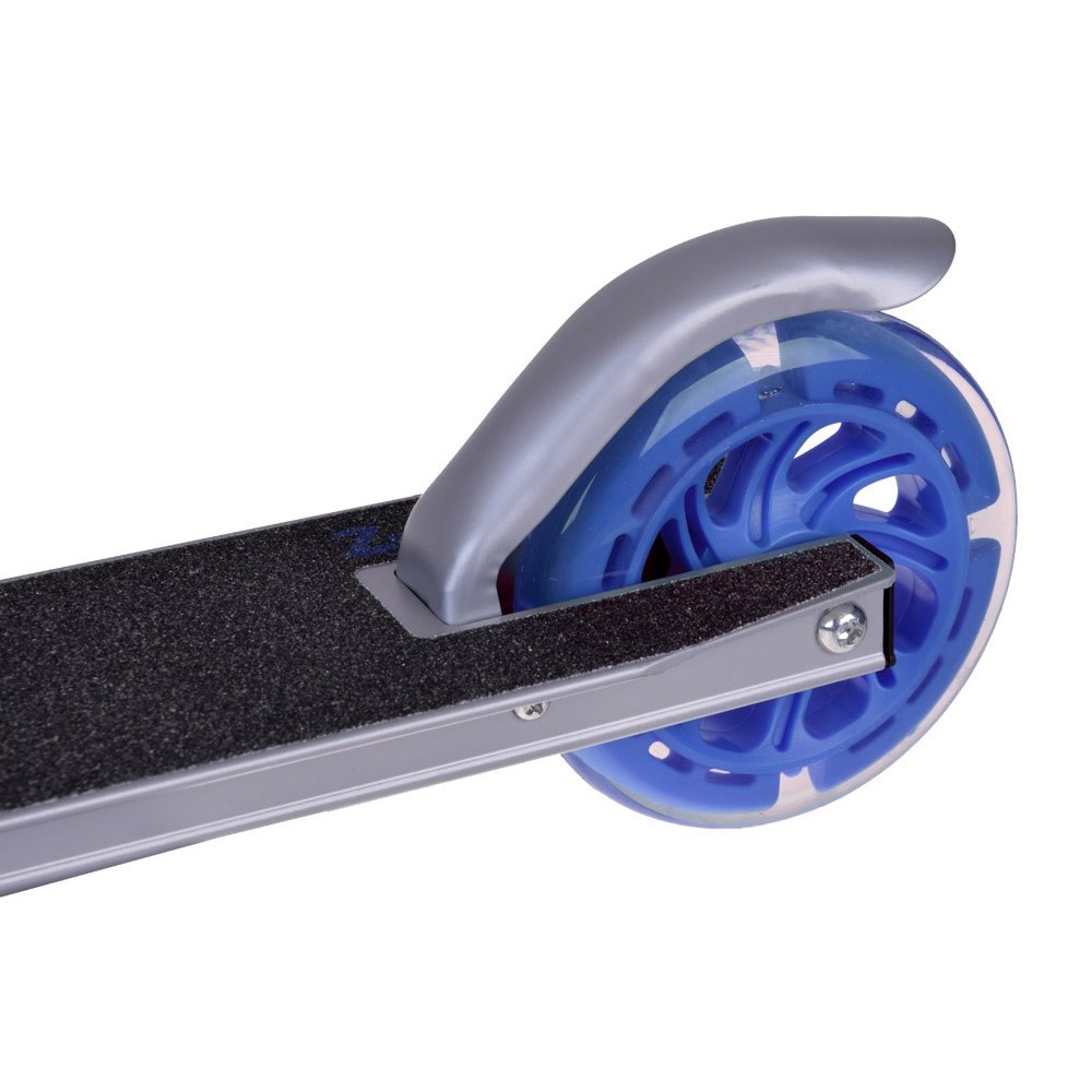 JOKO Skladacia Ľahká Kolobežka s LED Podsvietenými Kolesami, nosnosť 50kg, tmavo modrá