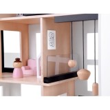 JOKO Detský Drevený Domček LOFT 80cm s nábytkom + Drevené Postavičky