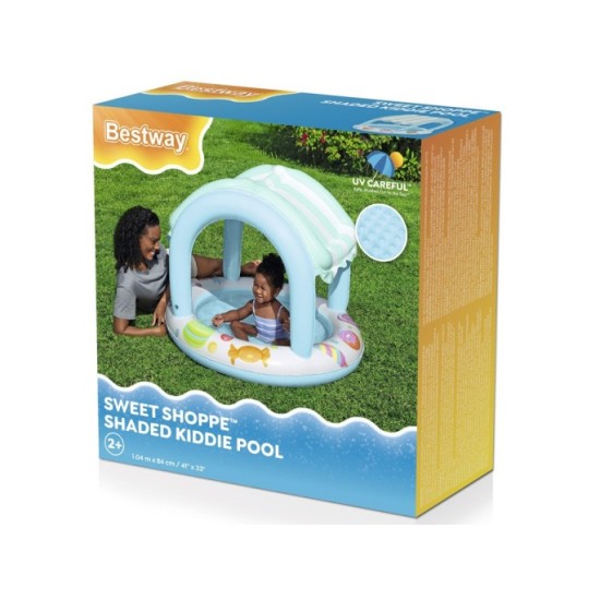 Bestway Detský Bazén so Striežkou + Nafukovacie Dno Kiddie Pool 104cm