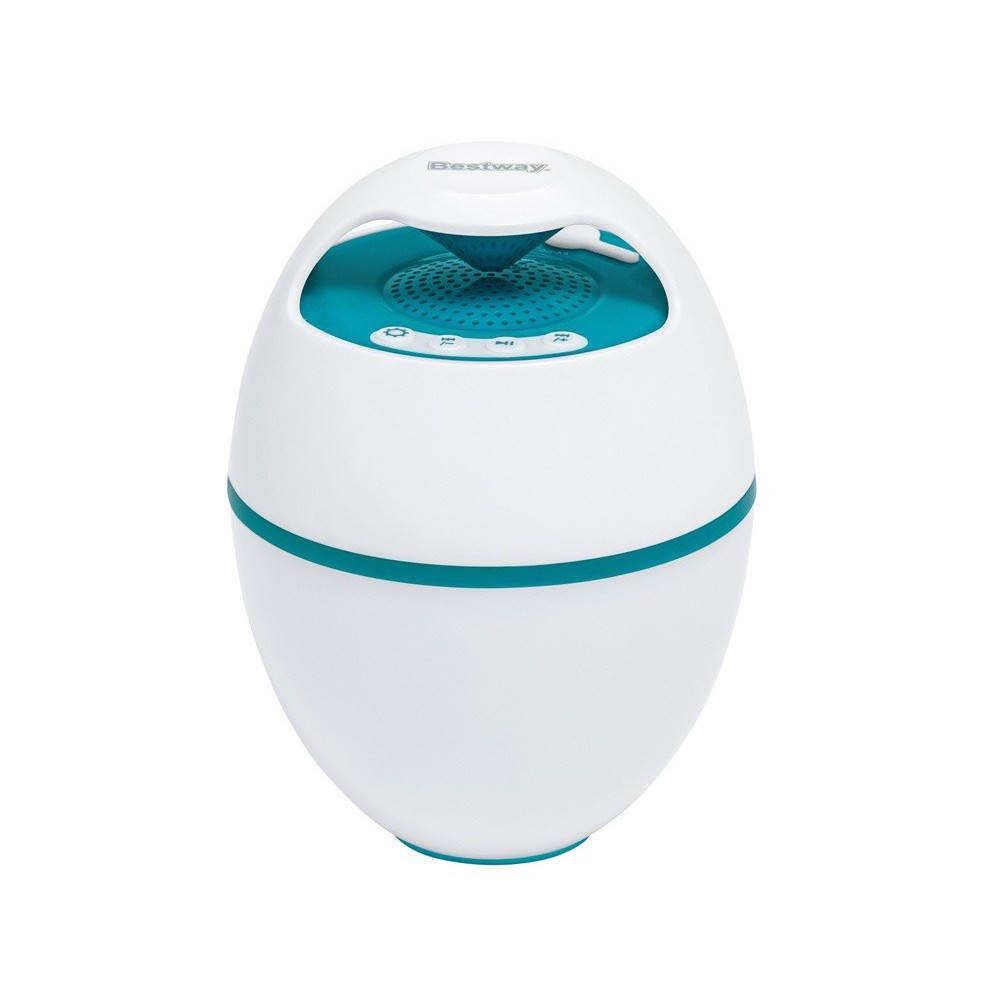Bestway 58700 Plávajúci Reproduktor Bluetooth s LED svetlom, Vodotesný do bazéna + USB nabíjačka