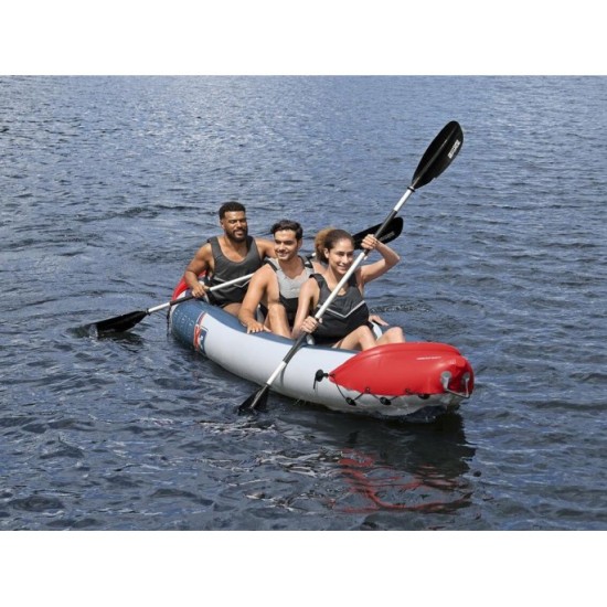 Bestway 65132 Nafukovací Kajak Rapid X3 381 x 100 cm pre 3 osoby + hliníkové veslá + batoh