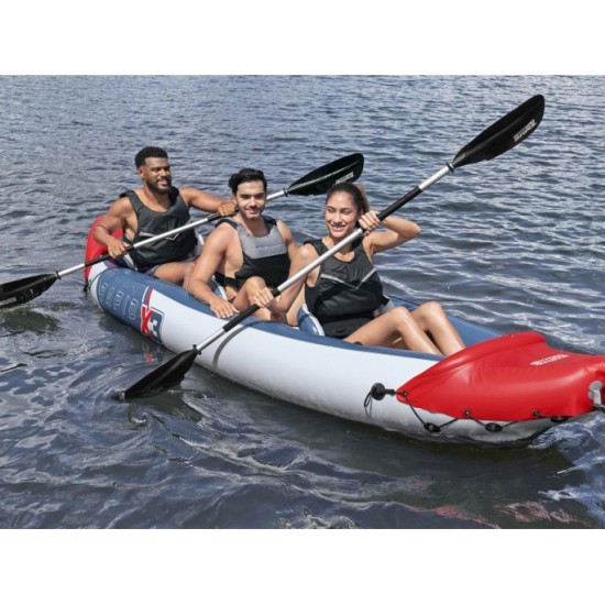 Bestway 65132 Nafukovací Kajak Rapid X3 381 x 100 cm pre 3 osoby + hliníkové veslá + batoh