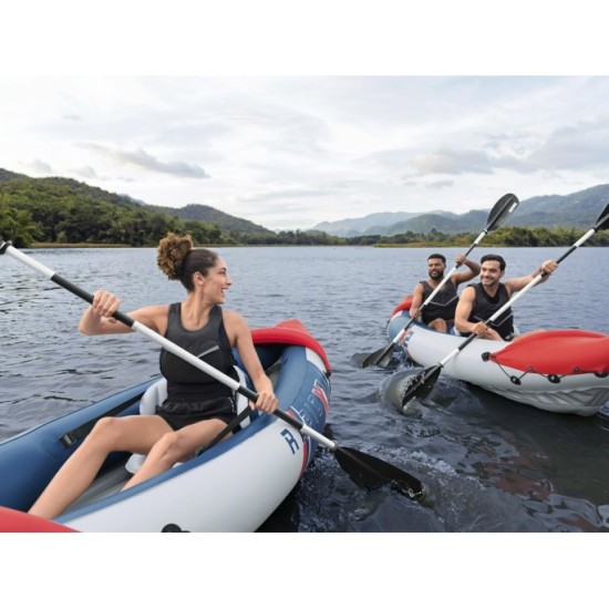 Bestway 65132 Nafukovací Kajak Rapid X3 381 x 100 cm pre 3 osoby + hliníkové veslá + batoh