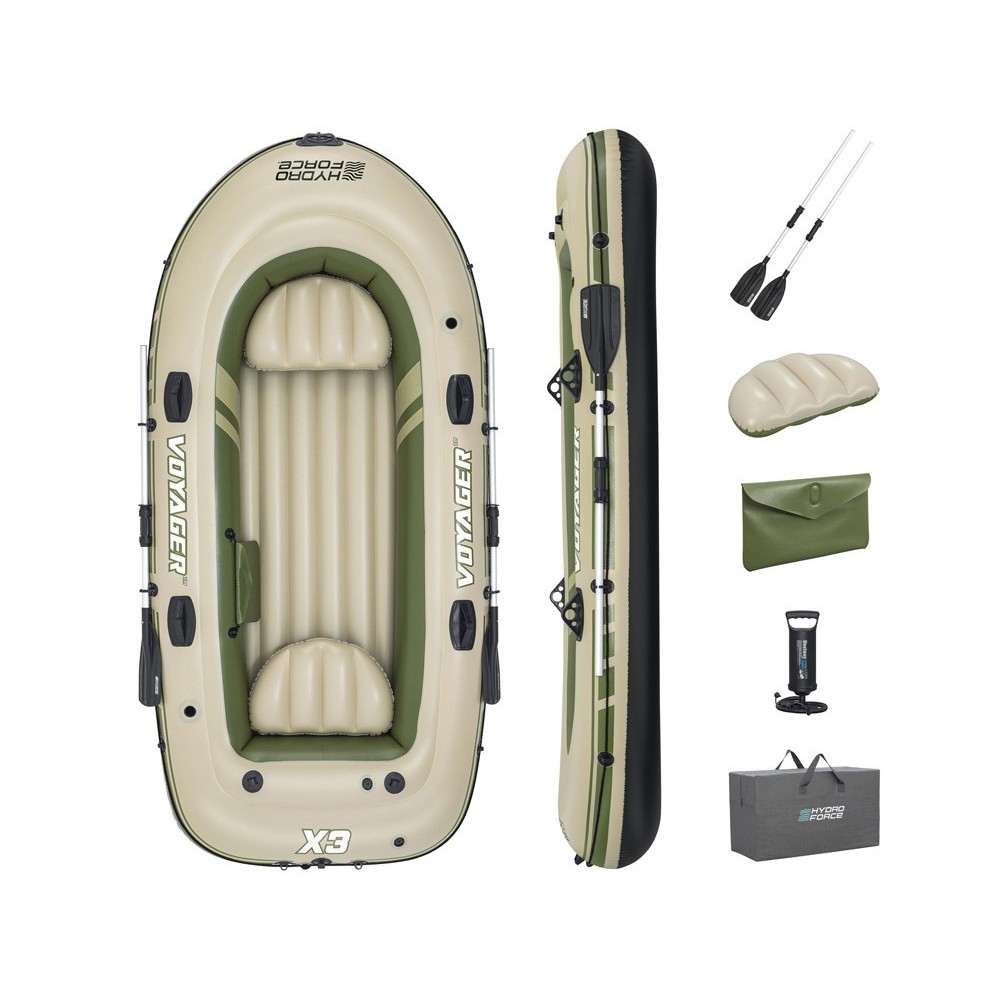 Bestway 65164 Nafukovací Čln Voyager X3 Raft 294 x 137 cm + hliníkové veslá