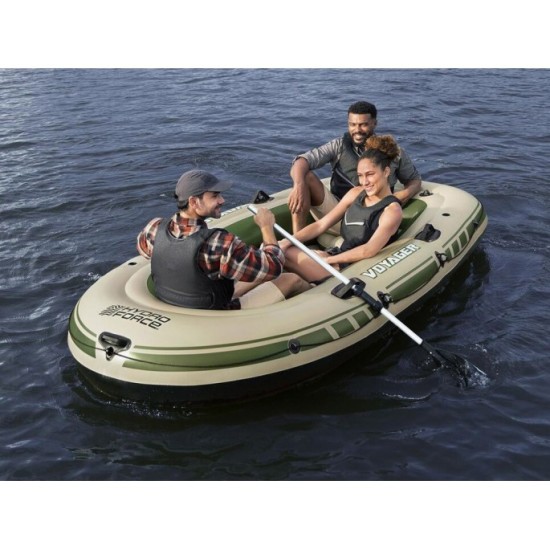 Bestway 65164 Nafukovací Čln Voyager X3 Raft 294 x 137 cm + hliníkové veslá