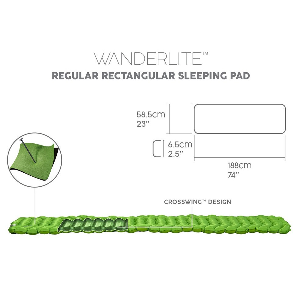 Bestway 69615 Karimatka, Podložka do Spacieho Vaku WanderLite 188 x 58,5 x 6,5 cm