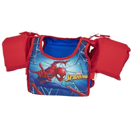 Bestway 98795 Plávacia Vesta s Rukávnikami Spiderman Marvel, 3-6rokov