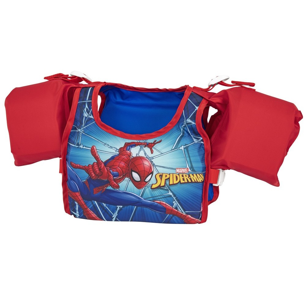 Bestway 98795 Plávacia Vesta s Rukávnikami Spiderman Marvel, 3-6rokov