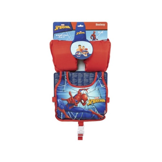 Bestway 98795 Plávacia Vesta s Rukávnikami Spiderman Marvel, 3-6rokov